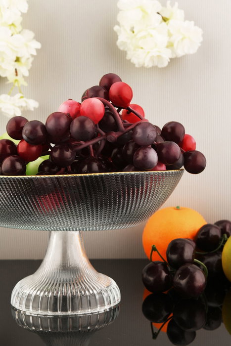 Hermia Plato de Frutas de Vidrio Transparente